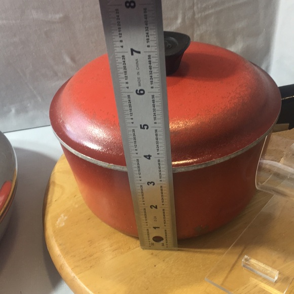 Club vintage cast aluminum red saucepan with lid. - Picture 9 of 9